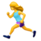 Woman Running emoji on Apple